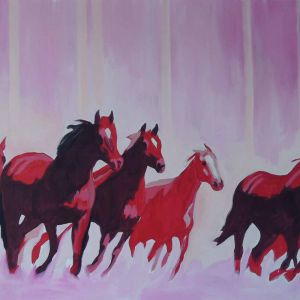 Nathalie Letulle, RED WILD HORSES