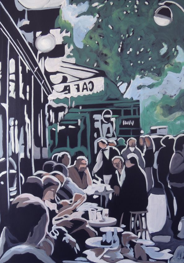 peinture toile CAFE DE FLORE 2