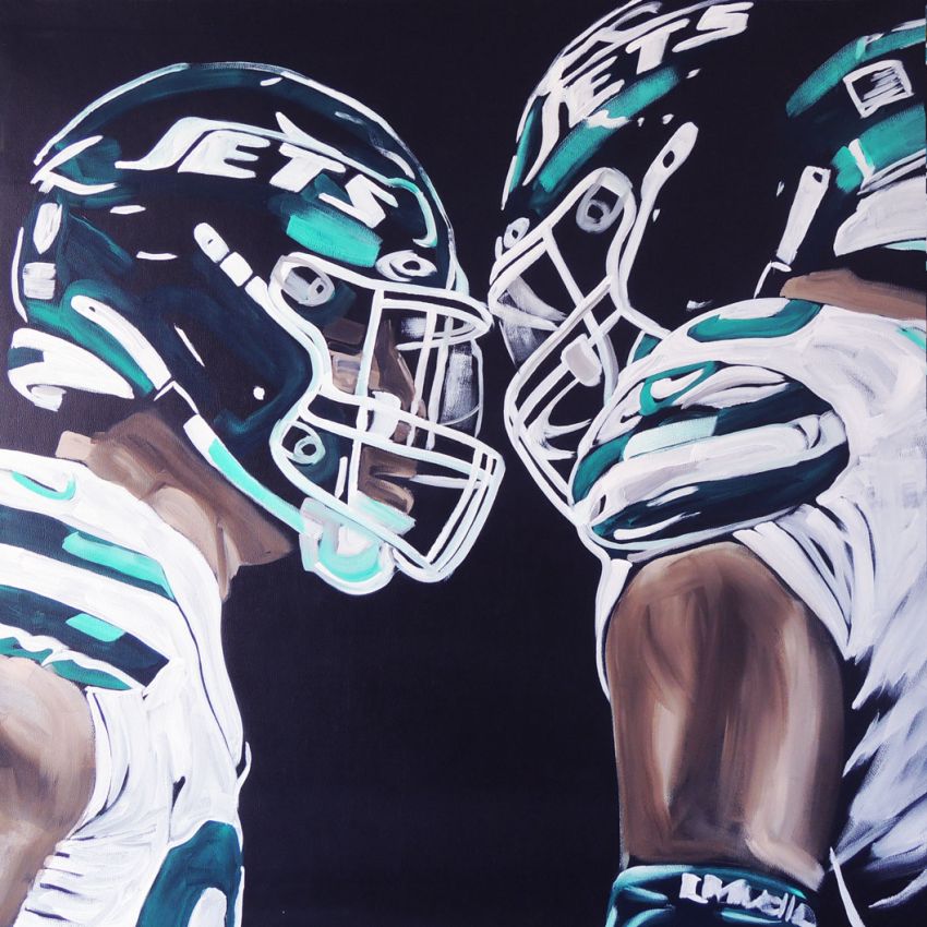 peinture toile NY JETS